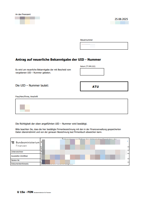 AT VAT document