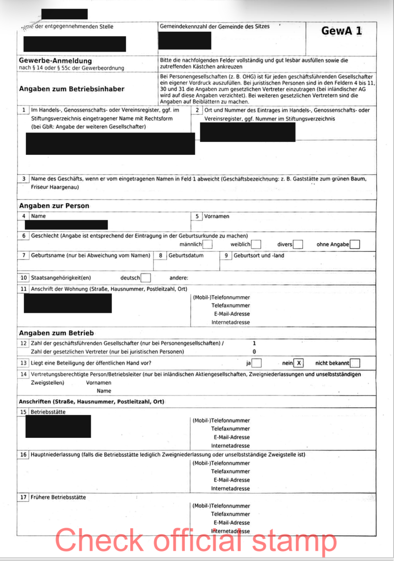DE second choice business registration