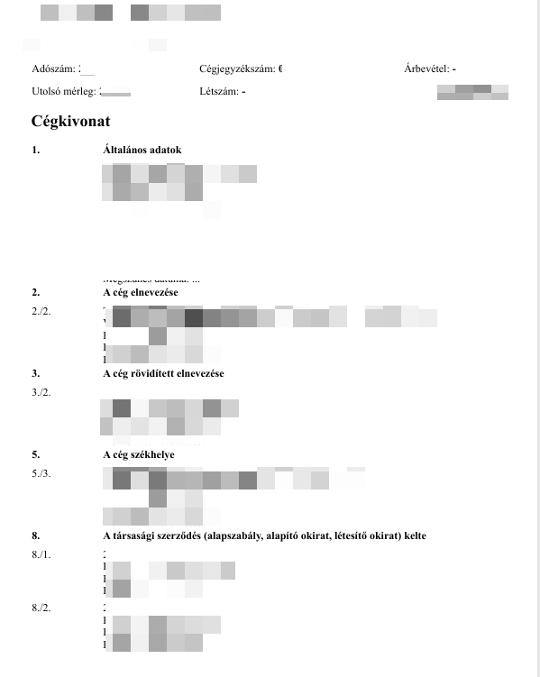HU business registration extract