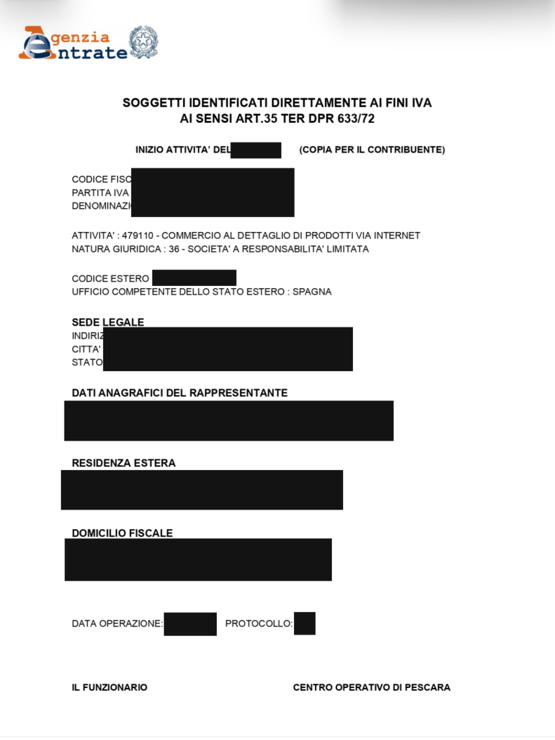 IT VAT document for non-IT company