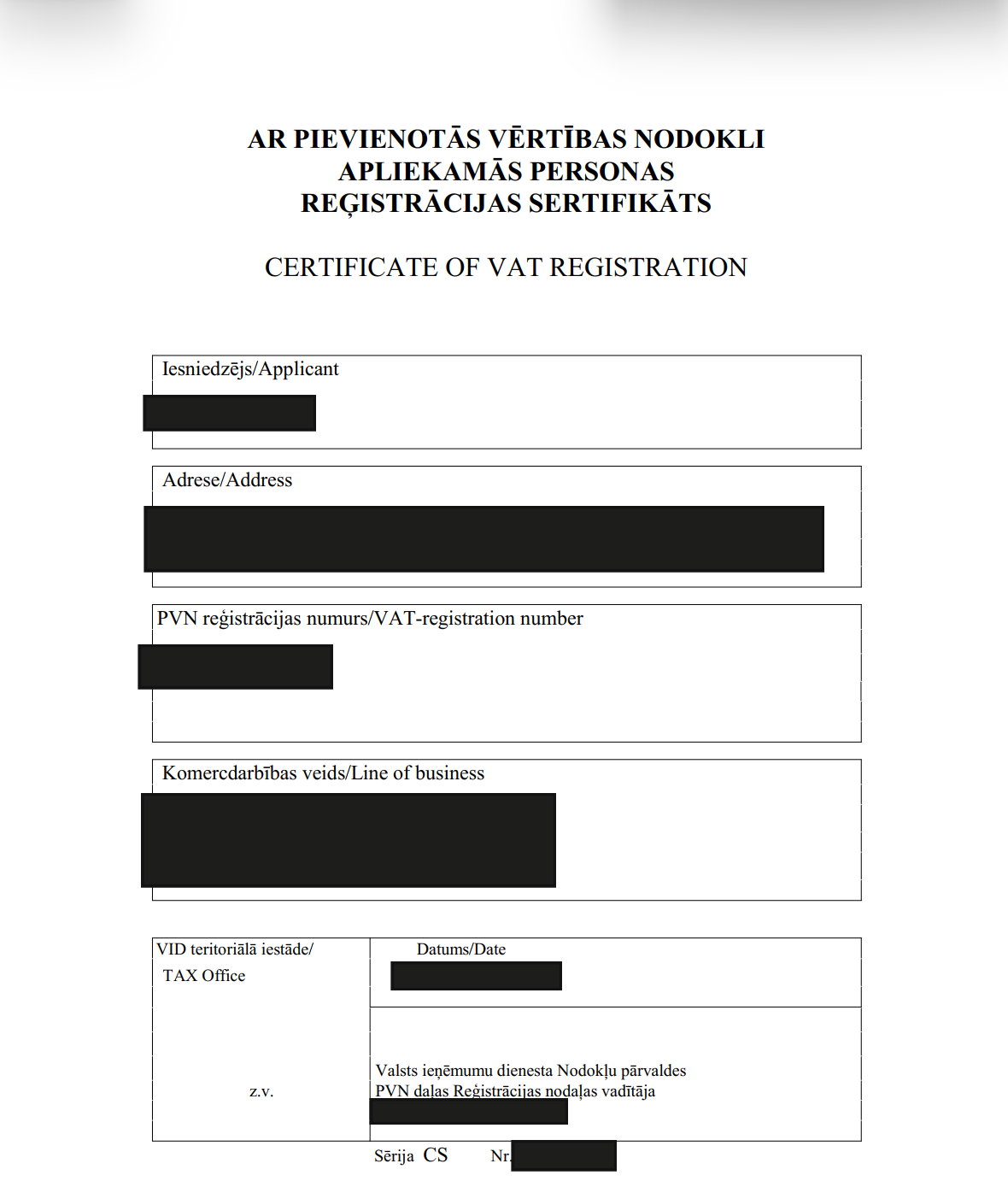 LV VAT document 2