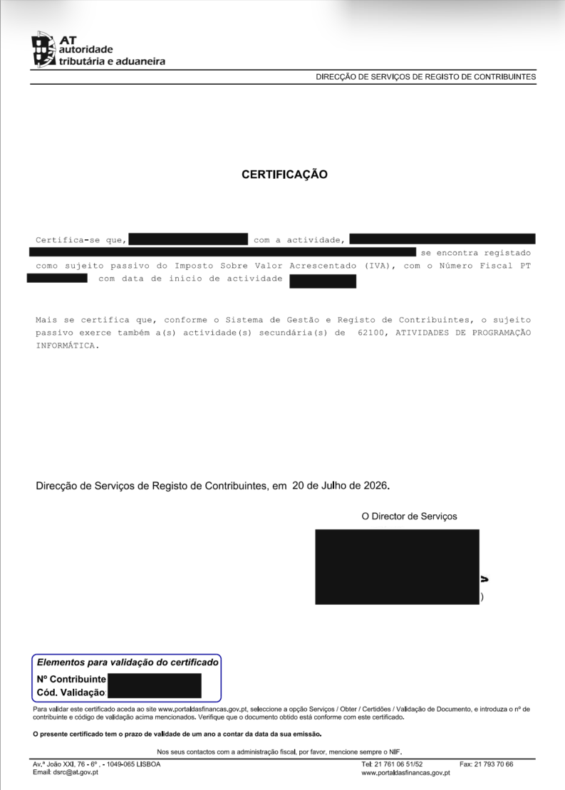 PT VAT document first choice