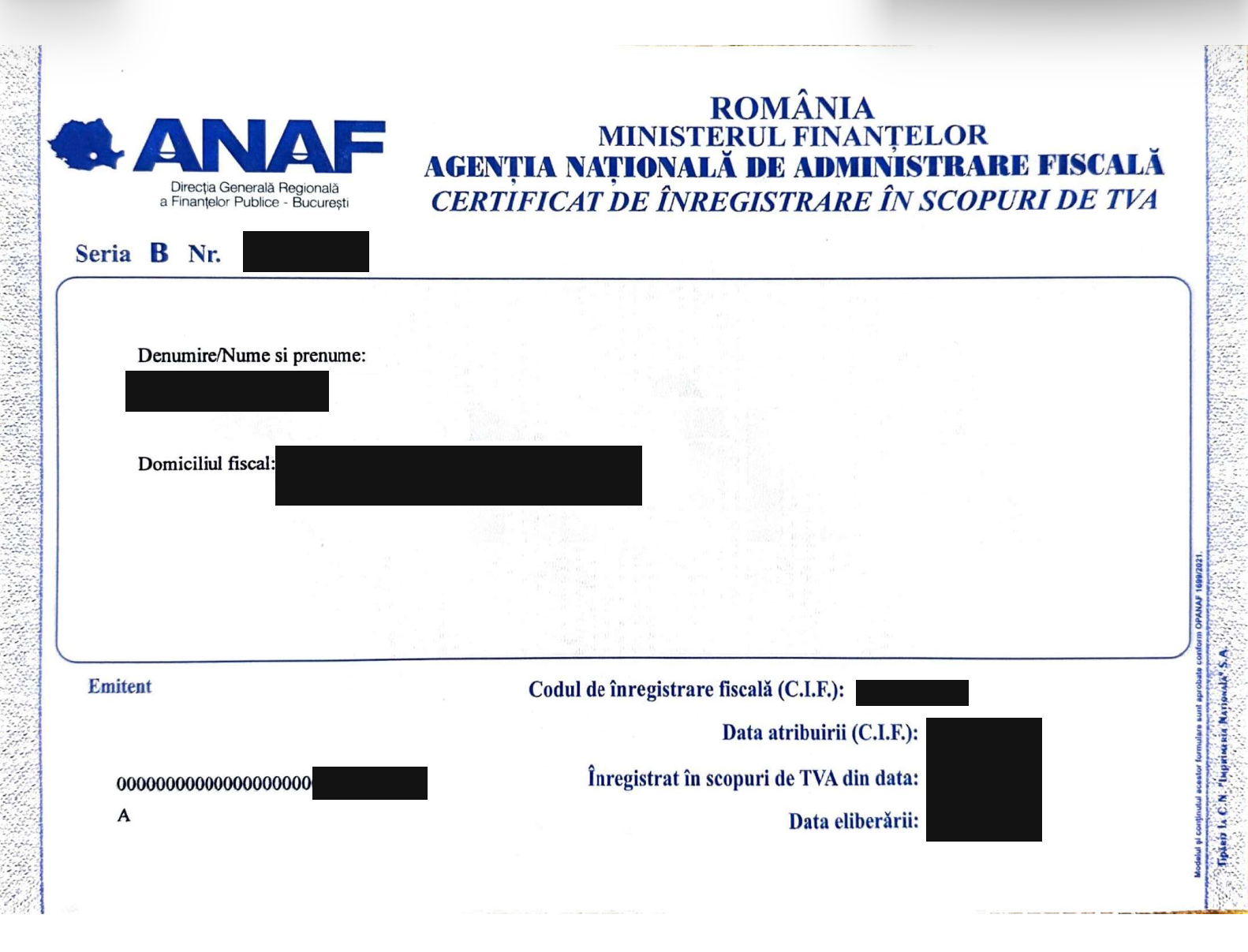 RO VAT document