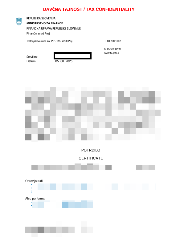 SI second choice VAT document