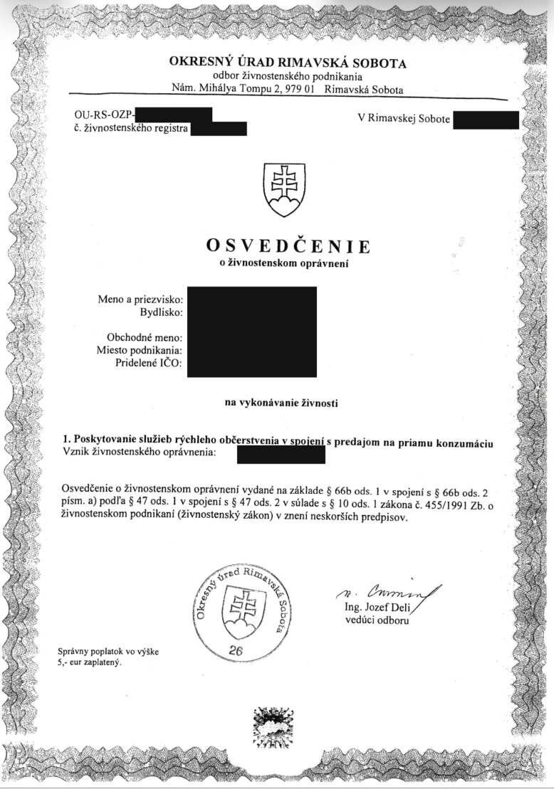 SK business registration extract