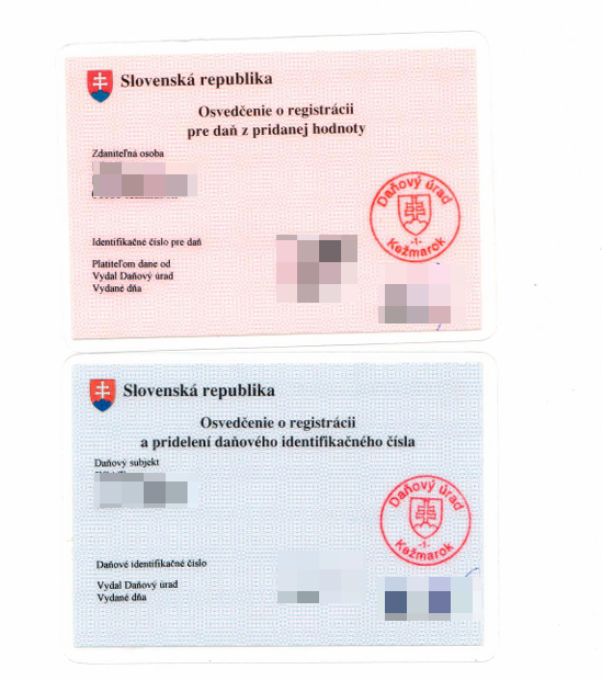 SK second choice VAT document
