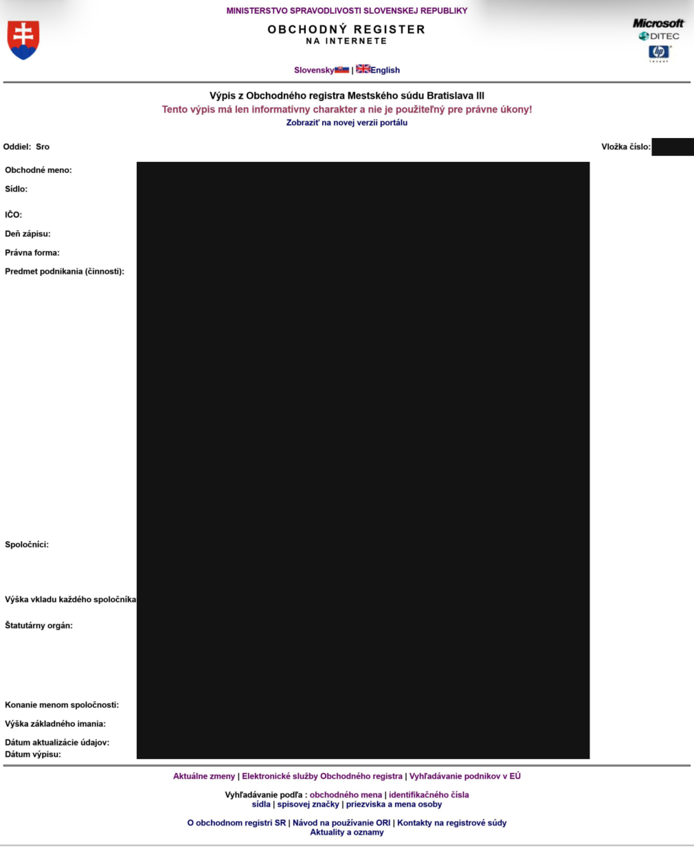 SK second choice business registration