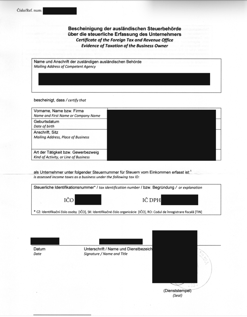 SK third choice VAT document